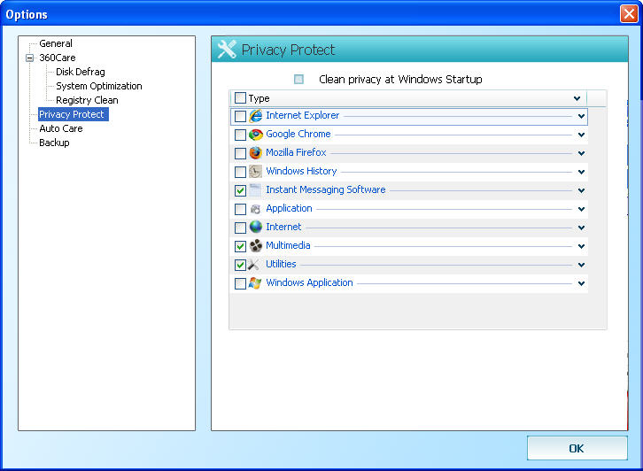 privacy protect settings