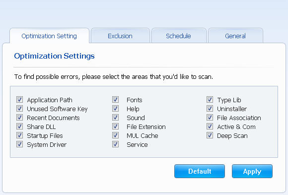 optimize settings